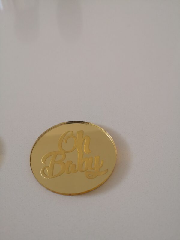 Oh Baby Acrylic Topper