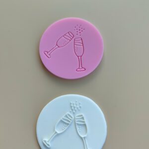 Champagne glasses debosser