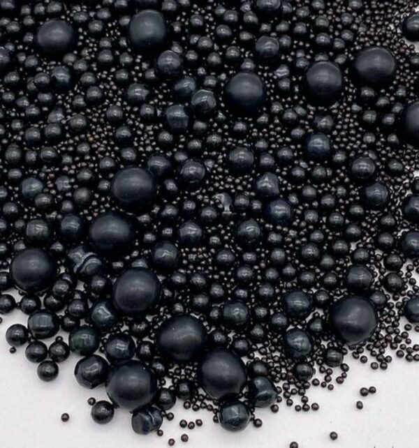 Black mixed size Pearls,80g
