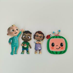 Cocomelon cardstock toppers