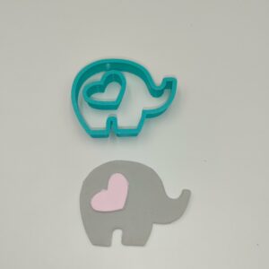 Cute baby elephant silhouette