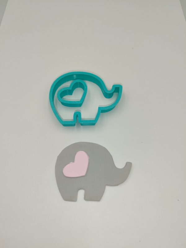 Cute baby elephant silhouette