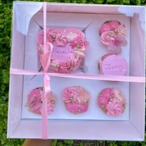 Bento + 5 cupcake box with clear lid