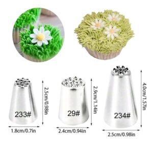 Grass piping tip,set of 3