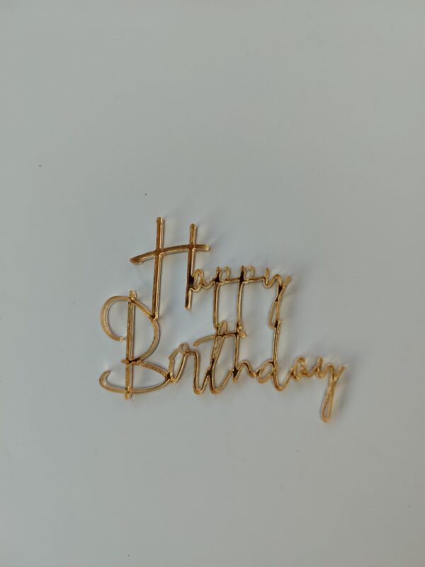 6cm Acrylic Happy birthday topper - Image 2