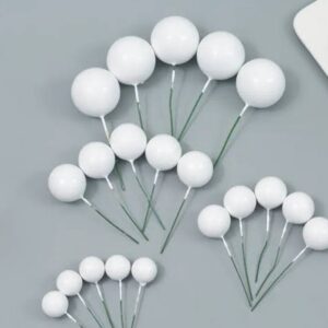 White Faux balls 20 pcs