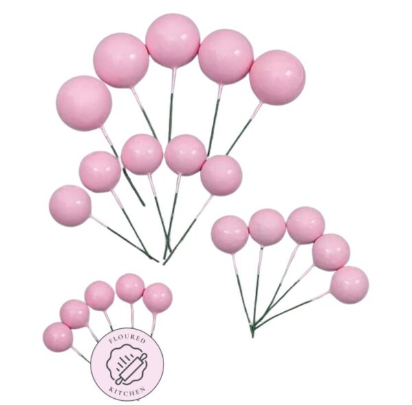 Baby pink faux balls 20pcs