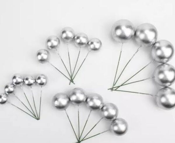 Silver faux balls