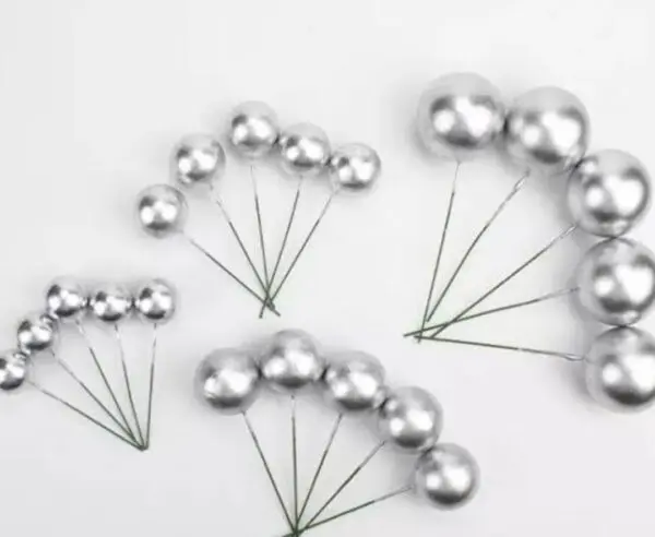 Silver faux balls