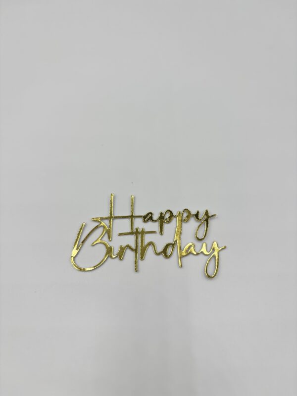 Happy birthday toppers,6cm (3 pieces) - Image 2