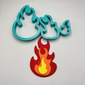 Fire/ flame ,3 piece cutter