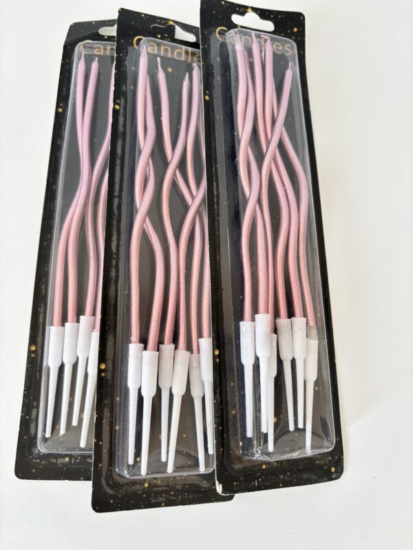 Curly candles,rose gold