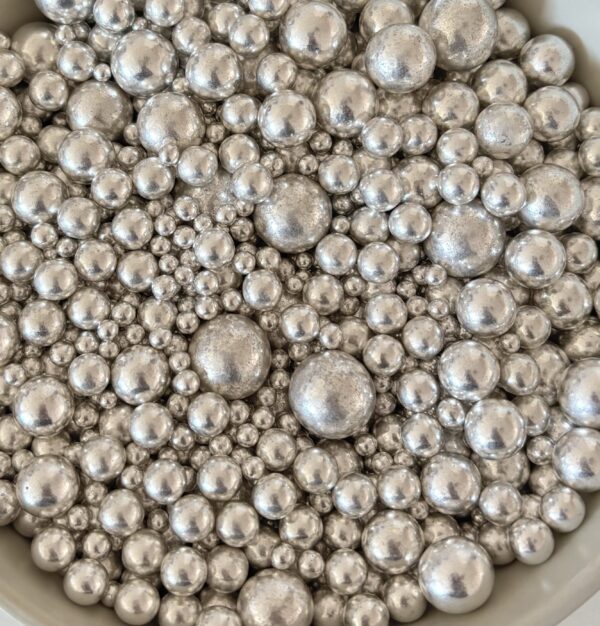 80g metallic mix silver sprinkles