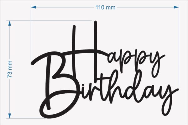 Acrylic,Happy Birthday topper. - Image 2