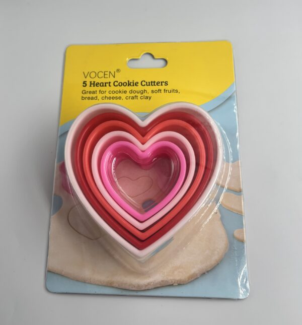 5 heart cookie cutters