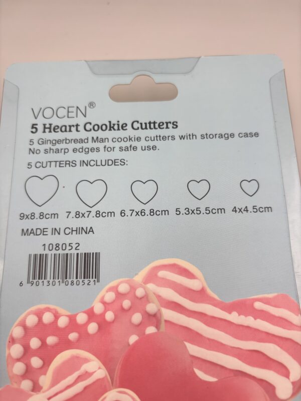 5 heart cookie cutters - Image 2