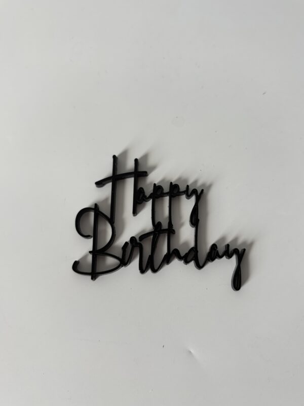 Black acrylic topper,6cm