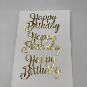 Happy Birthday topper 2,Gold