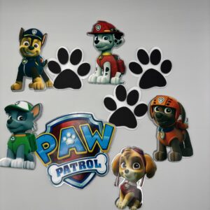 Paw patrol cardstock toppers