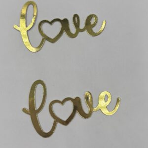 Love,gold cardstock