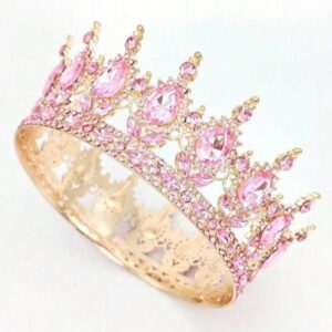 Crown,crystal ,gold pink