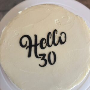 Hello 30 stencil