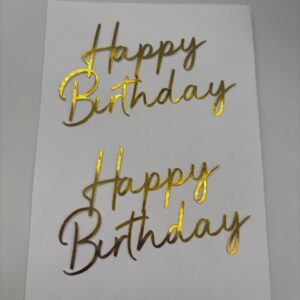 Gold Happy birthday,12cm
