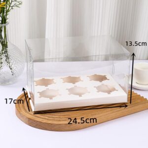 6 hole clear cupcake box