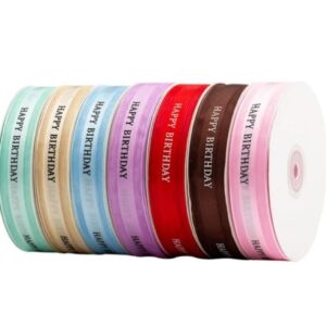 Happy birthday,printed ribbon